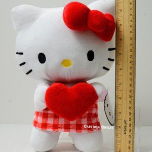 Hello Kitty Plush Valentine's Day Soft Plush Sanrio 10" Stuffed Doll Gift New